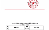 關(guān)于推薦申報2022年職業(yè)教育省級在線精品課課程的公示